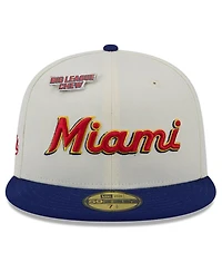 New Era Men's White Miami Marlins Big League Chew Original 59FIFTY Fitted Hat