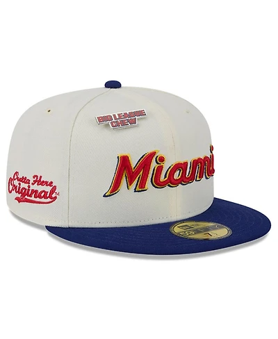 New Era Men's White Miami Marlins Big League Chew Original 59FIFTY Fitted Hat