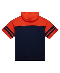 Mitchell & Ness Men's Navy Chicago Bears Off Field Vintage-like Logo Short Sleeve Pullover Hoodie
