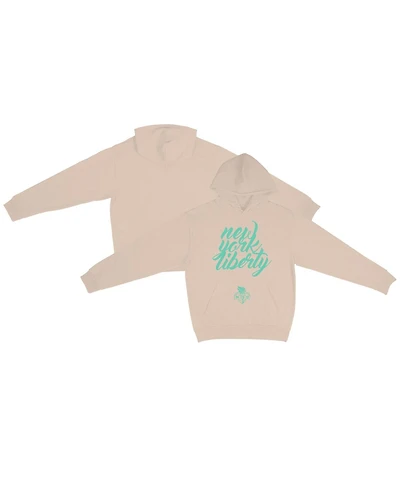 Stadium Essentials Men's and Women's Cream New York Liberty Paradise Oversized Urban Pullover Hoodie