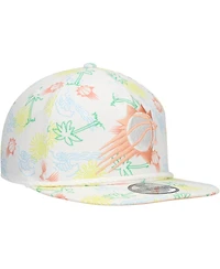New Era Men's White Phoenix Suns Palm Trees and Waves Golfer Adjustable Hat