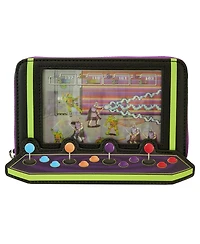 Loungefly Teenage Mutant Ninja Turtles 40th Anniversary Vintage-like Arcade Lenticular Glow Zip-Around Wallet