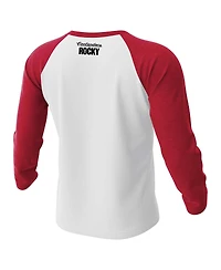 Contenders Clothing Men's White/Red Rocky Rematch of the Century 3/4-Sleeve Raglan T-Shirt
