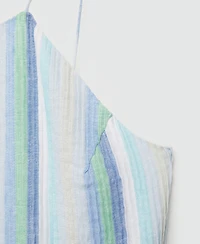 Mango Women's Striped Linen Dress