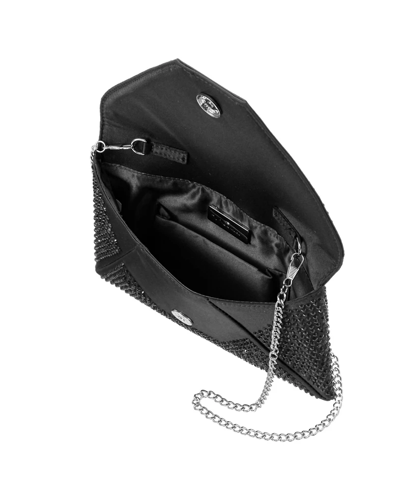Nina Crystal Encrusted Square Envelope Clutch