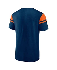 Fanatics Men's Navy Chicago Bears Old School Play Slub T-Shirt