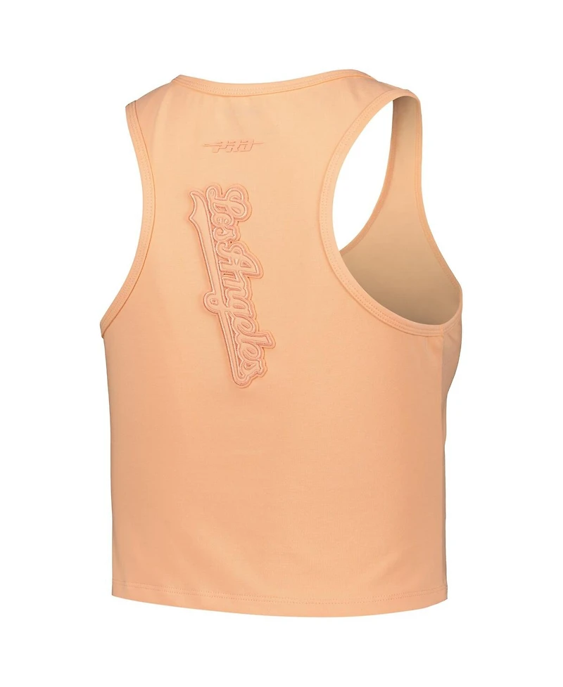 Pro Standard Women's Orange Los Angeles Dodgers Neutral Fitted Racerback Tank Top
