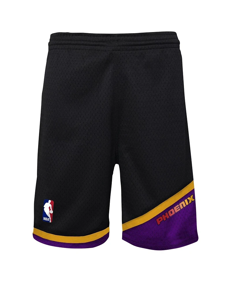 Mitchell & Ness Big Boys and Girls Black Phoenix Suns Hardwood Classics Swingman Shorts