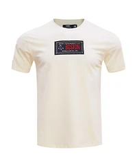 Pro Standard Men's Cream Boston Red Sox Club Member Badge T-Shirt