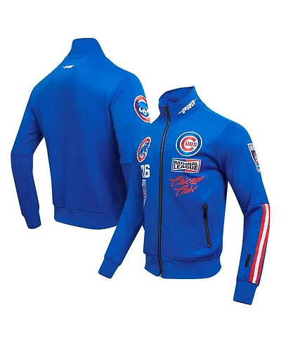 Pro Standard Men's Royal Chicago Cubs Fast Lane Full-Zip Track Jacket