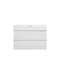 Streamdale Glossy White Integrated Solid Surface Basin