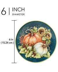 Certified International Autumn Breeze Canape Plates, Set of 4
