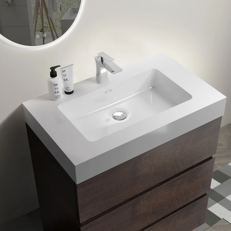 30" Rosewood Vanity: Storage & Style