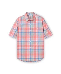 Hope & Henry Mens' Organic Cotton Short Sleeve Poplin Button Down Shirt