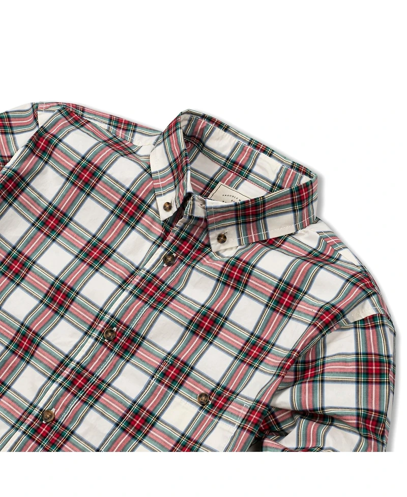 Hope & Henry Mens' Organic Cotton Long Sleeve Stretch Poplin Button Down Shirt
