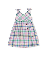 Hope & Henry Toddler Girls Sleeveless Bow Shoulder Swing Dress