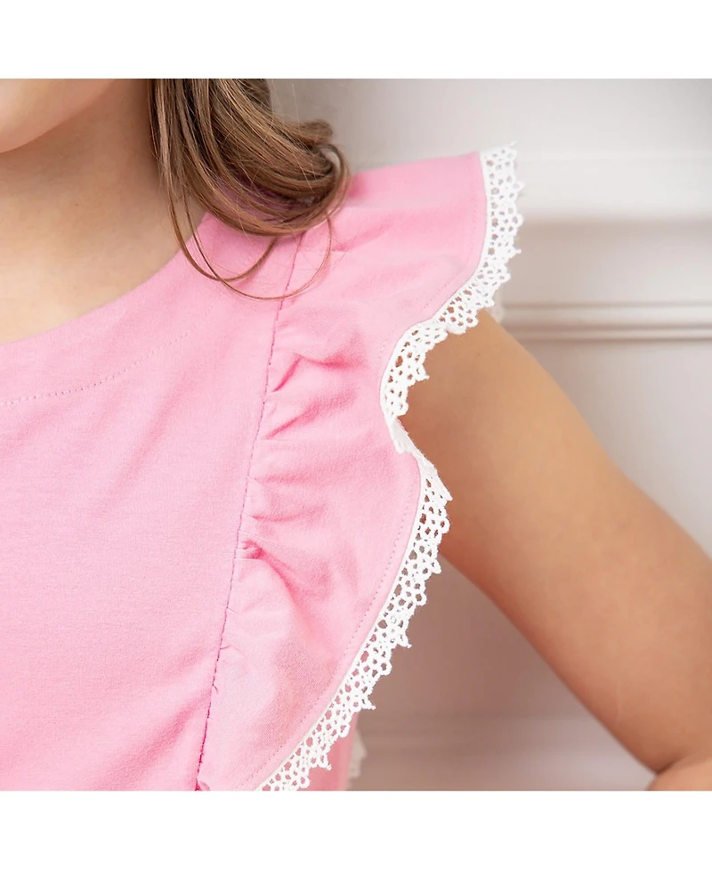 Hope & Henry Little Girls Sleeveless Knit Pinafore Dress