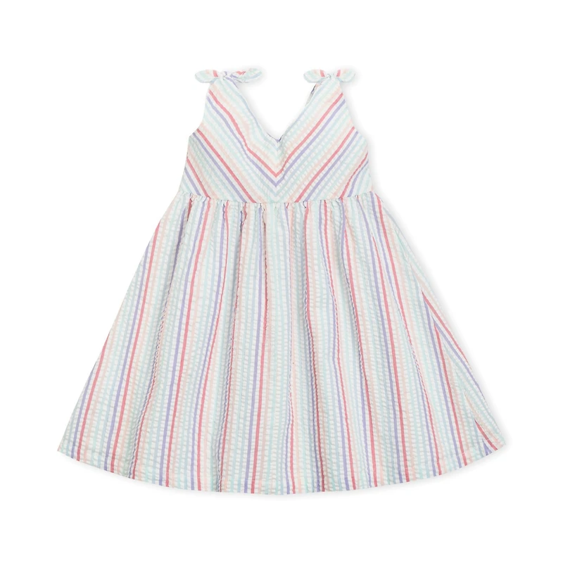 Hope & Henry Big Girls Cotton Bow Shoulder Swing Dress