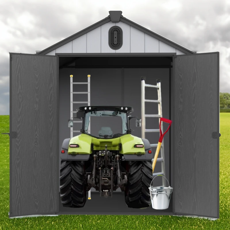 6x8FT Plastic Storage Shed: Big Storage for Backyard and Garden