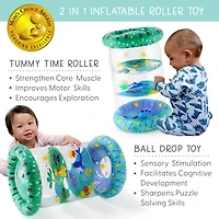The Peanutshell Inflatable Tummy Time Roller, Land and Sea