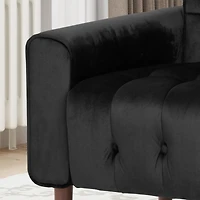 Streamdale Comfy Velvet Tufted Armchair For Living Room, Bedroom