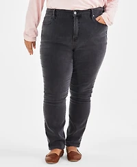 Style & Co Plus High-Rise Straight-Leg Jeans