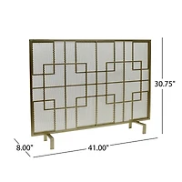 Streamdale Dorothy Modern Single Panel Iron Fireplace Screen