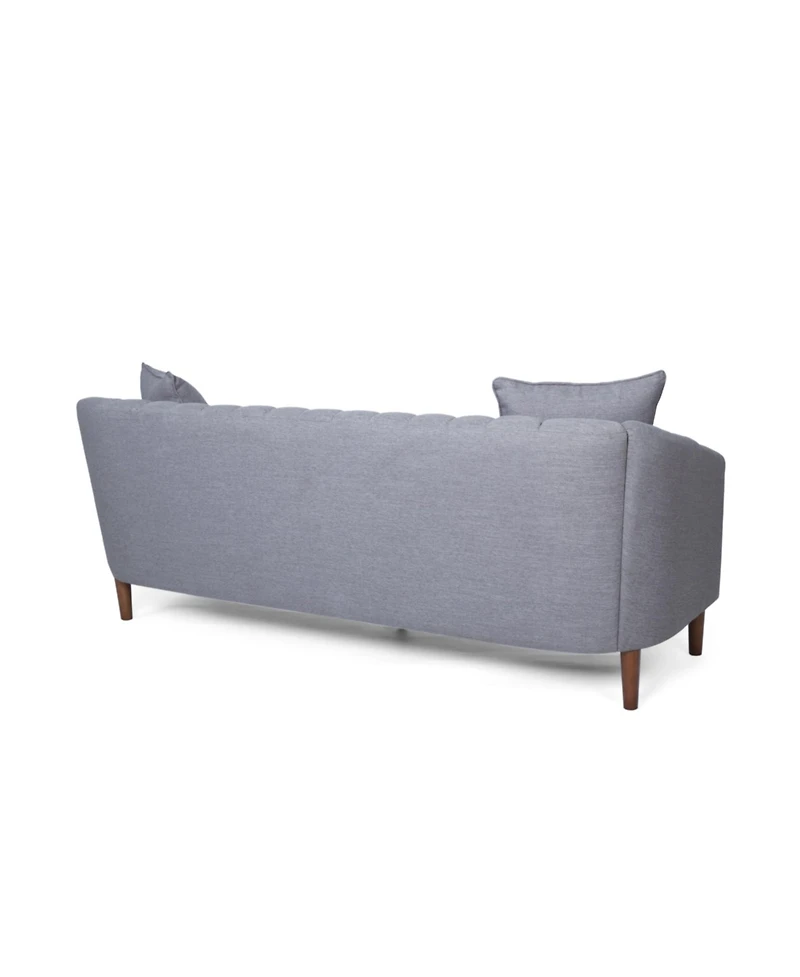 Streamdale Furniture Contemporary 3-Seater Sofa With Deep Stitching And Accent Pillows