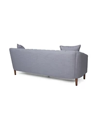 Streamdale Furniture Contemporary 3-Seater Sofa With Deep Stitching And Accent Pillows