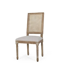 Streamdale Furniture French Country Cane Back Dining Chair With Upholstered Seat