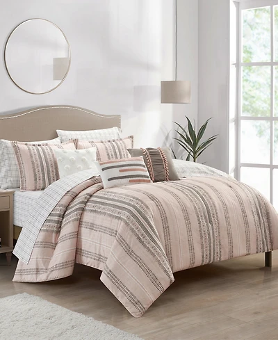 Stratford Park Ayla Striped 10-Pc. Comforter Set, King