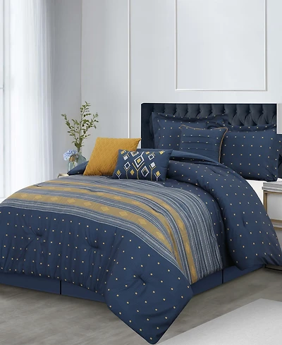 Stratford Park Minerva Geometric 7-Pc. Comforter Set, Queen
