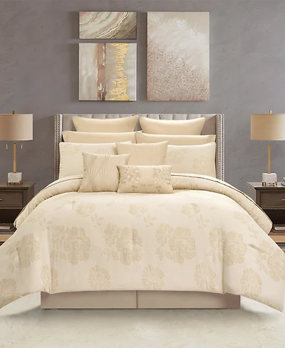 Stratford Park Feruza Floral 13-Pc. Comforter Set, Queen