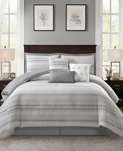 Stratford Park Gamla Stripe 7-Pc. Comforter Set, King