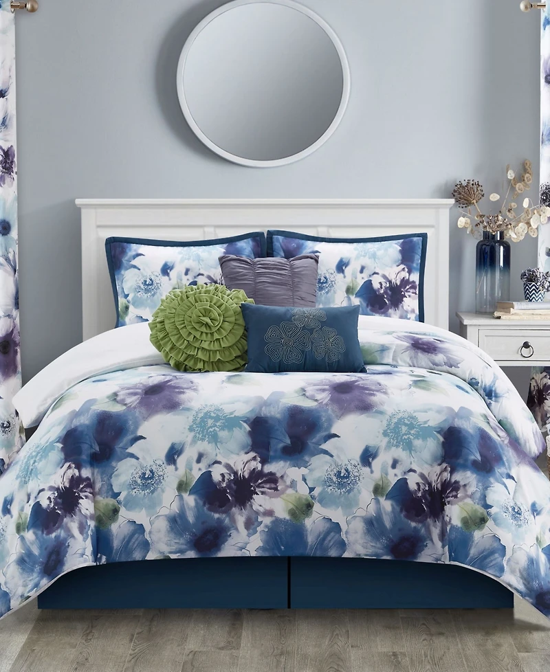 Stratford Park Eyla Floral 9-Pc. Comforter Set, California King