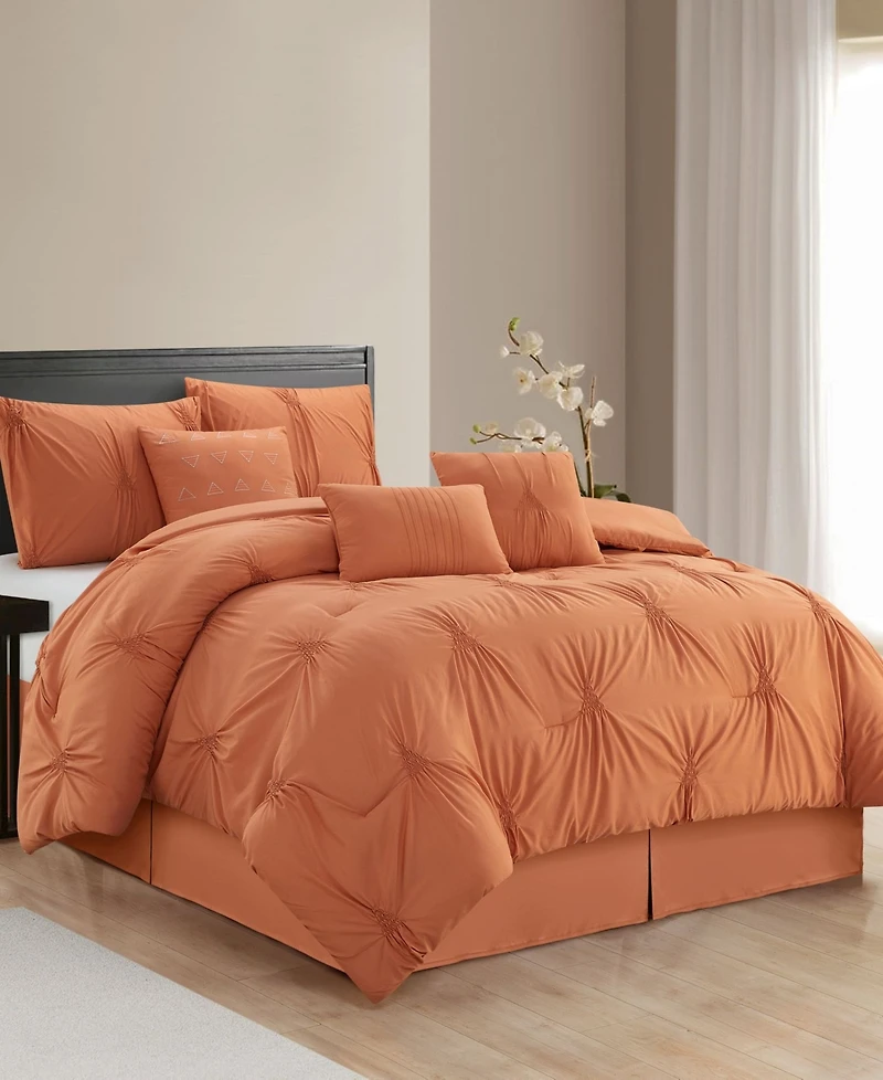 Stratford Park Nargiz Pintuck 7-Pc. Comforter Set