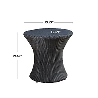 Streamdale Compact Hourglass Side Table For Indoor/Outdoor Use