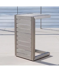 Streamdale Modern C-Shaped Patio Table In Grey