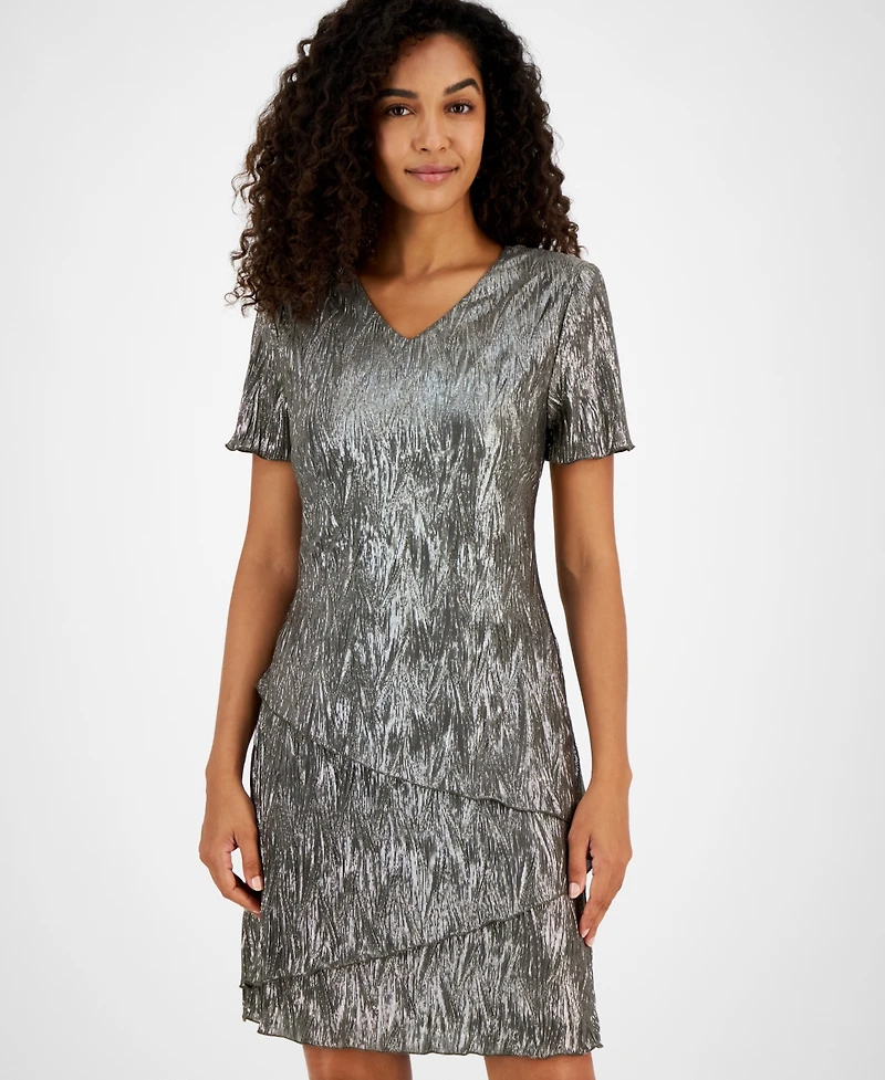 Connected Women's Bodre Asymmetric-Tiered Dress