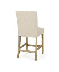 Streamdale Beige Button Tufted 26" Counter Stools (Set Of 2)