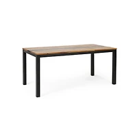 Streamdale Furniture Modern Industrial Acacia Wood Dining Table