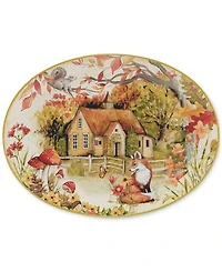 Certified International Woodland Critters Oval Platter