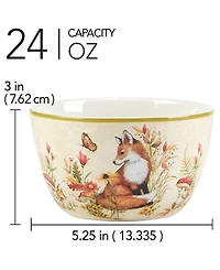 Certified International Woodland Critters Ice Cream Bowls, Set of 4