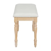 Streamdale Vintage 50.4" Upholstered Dining Bench with Turned Legs