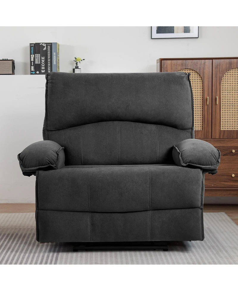 Streamdale Oversized Push-Back Recliner with Super Soft Fleece