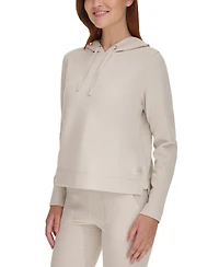 Calvin Klein Women's Tech Waffle-Knit Pullover Hoodie