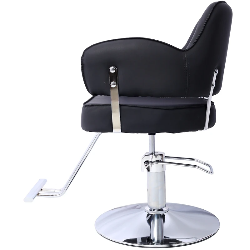 Simplie Fun Hydraulic Barber Chair with Wide Seat and Stainless Steel Footrest