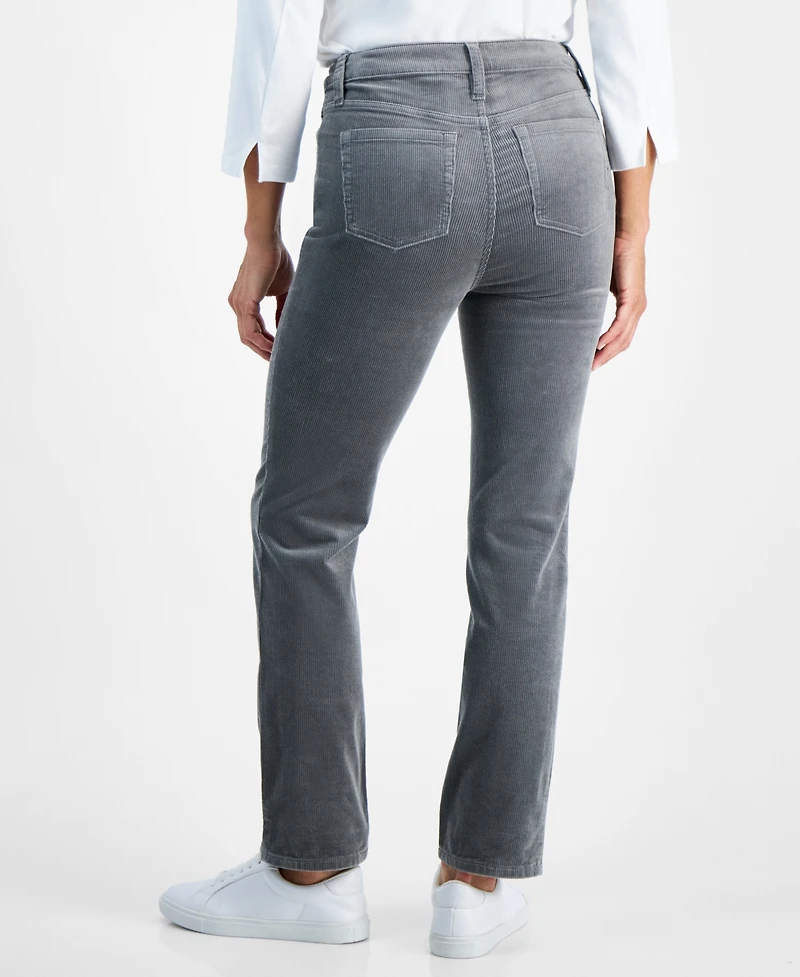 Style & Co Petite Straight-Leg Corduroy Jeans, Created for Macy's