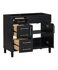 Streamdale 36" Freestanding Bathroom Vanity with Ample Storage, Solid Wood Frame