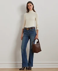 Lauren Ralph Petite Ribbed Turtleneck Sweater